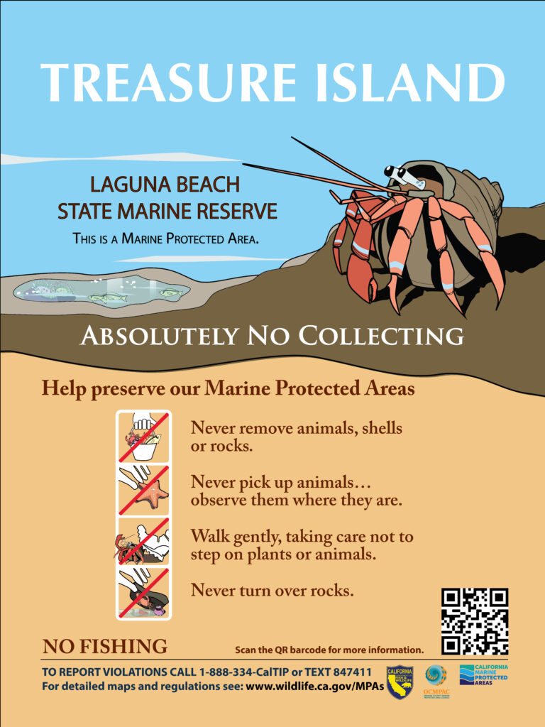 Good Tidepooler Rules (aka “Harry the Crab”) MPA Sign – Orange County