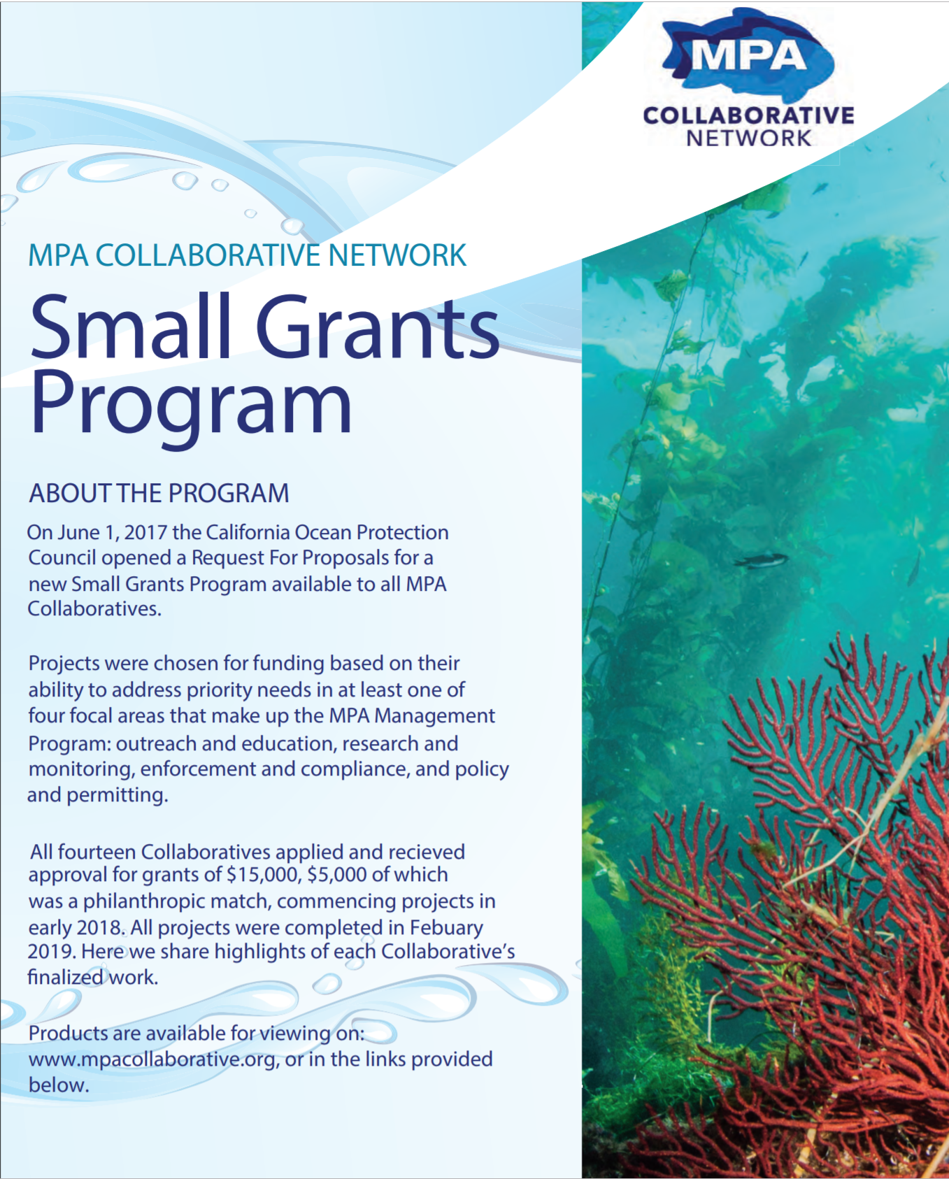 2018 Small Grants Program – Summary Document