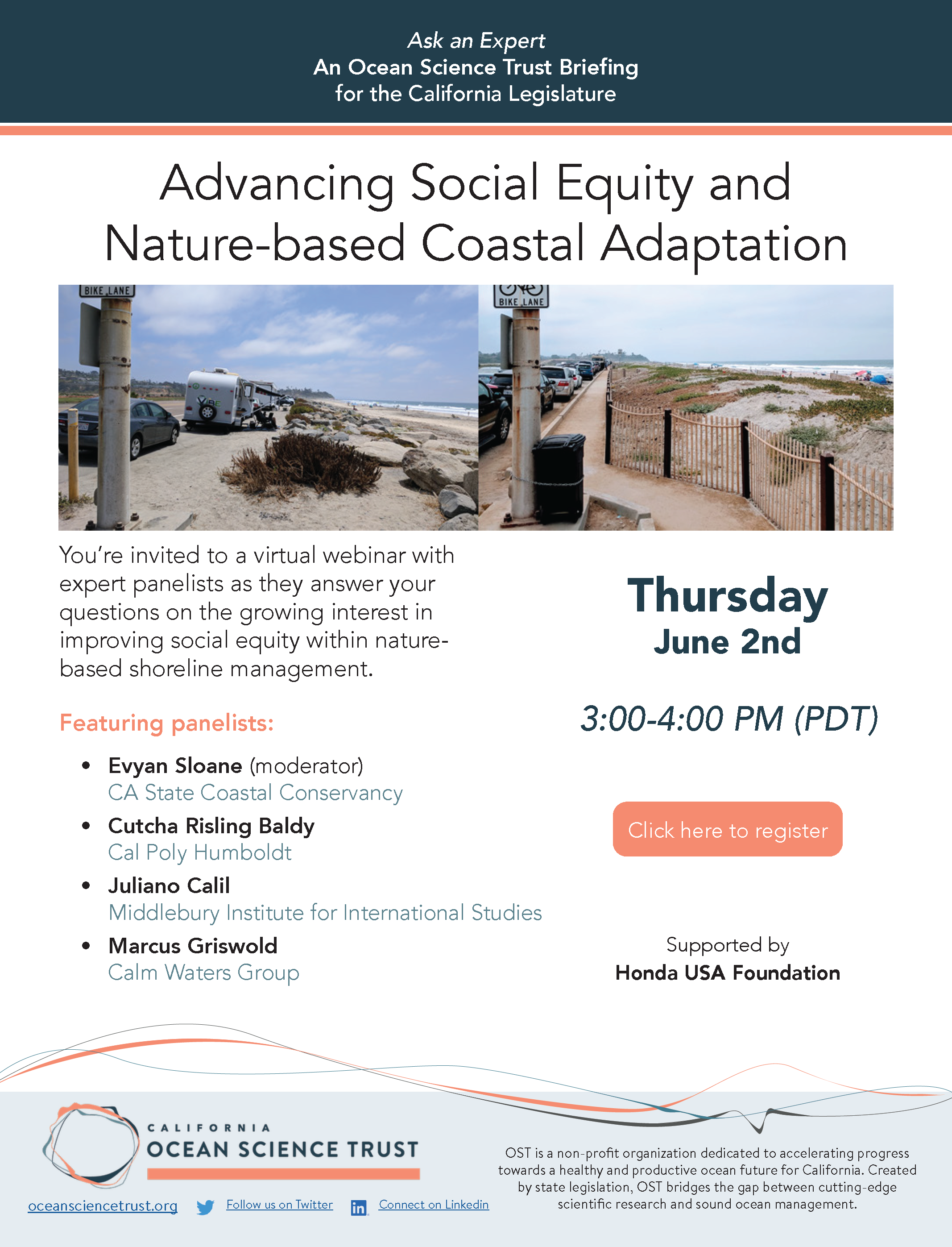 Ocean Science Trust Briefing for California Legislature: Advancing Social Equity and Nature-based Coastal Adaptation